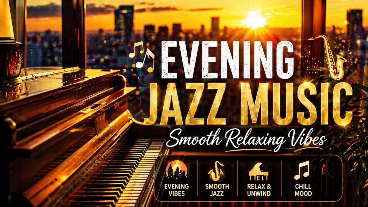 🌆 Evening Jazz Music | Smooth Relaxing Vibes 🎶