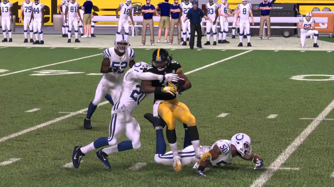 Madden NFL 16 A Very Cool, Realistic Tackle Using A Teammate To Trip The RB