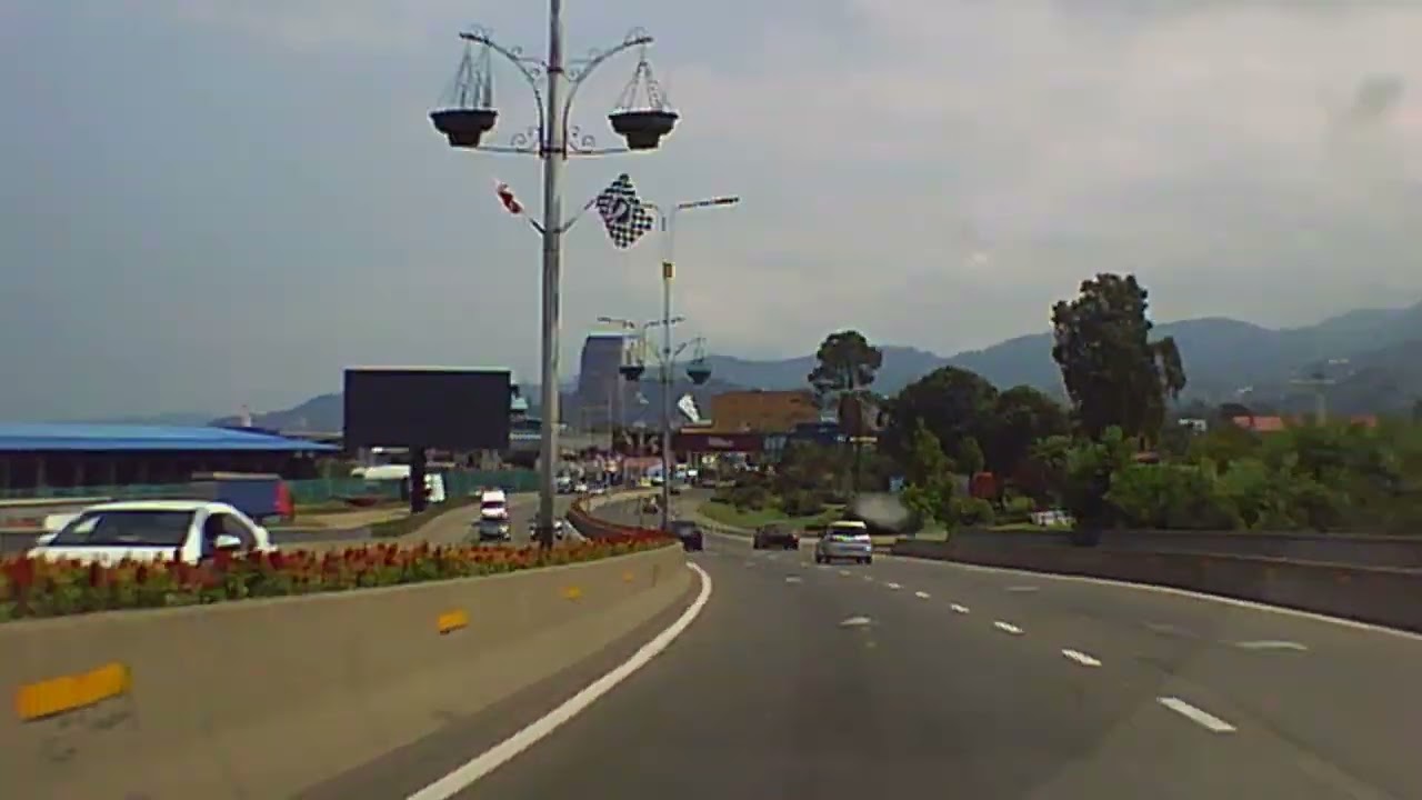 Taxi driving from Shartava street to Botanical Garden in Batumi
