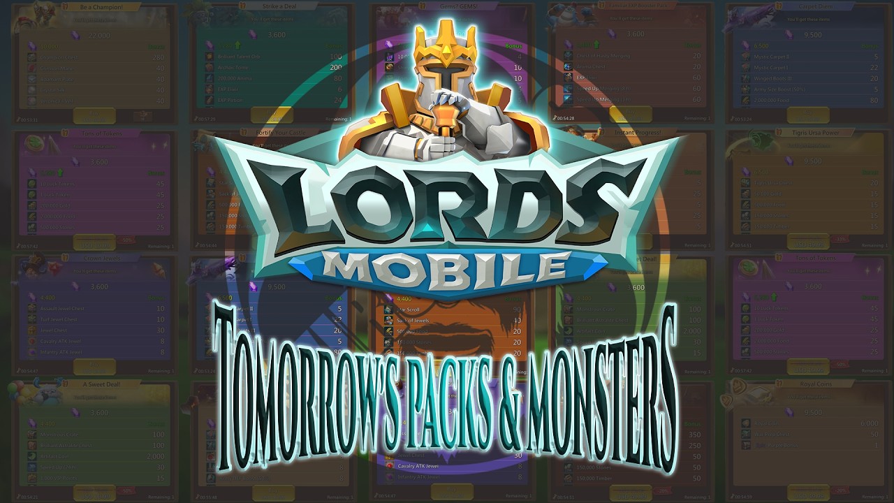 Mar 07, 2026 Lords Mobile Tomorrow's Packs & Monsters