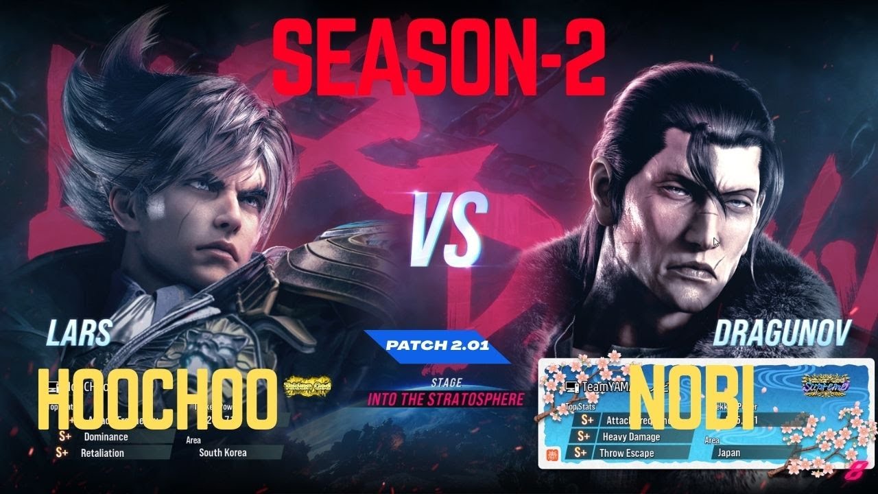 Tekken 8 Season 2 -  NOBI (Dragunov) vs HOOCHOO (Lars) - Insane Dragunov gameplay