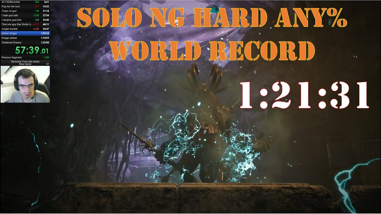 Remnant from the ashes Speedrun Former WR 1:21:31 - Solo Hard NG