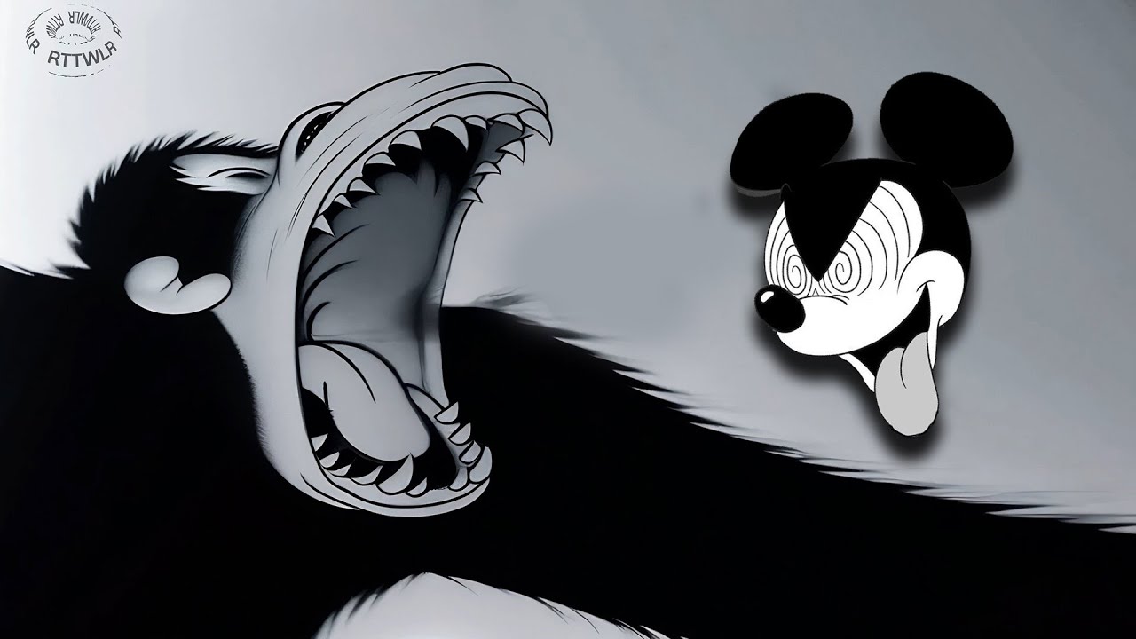 Art of Minimal Techno Cartoon Tripping 2024 Микки встречает безумную гориллу by RTTWLR