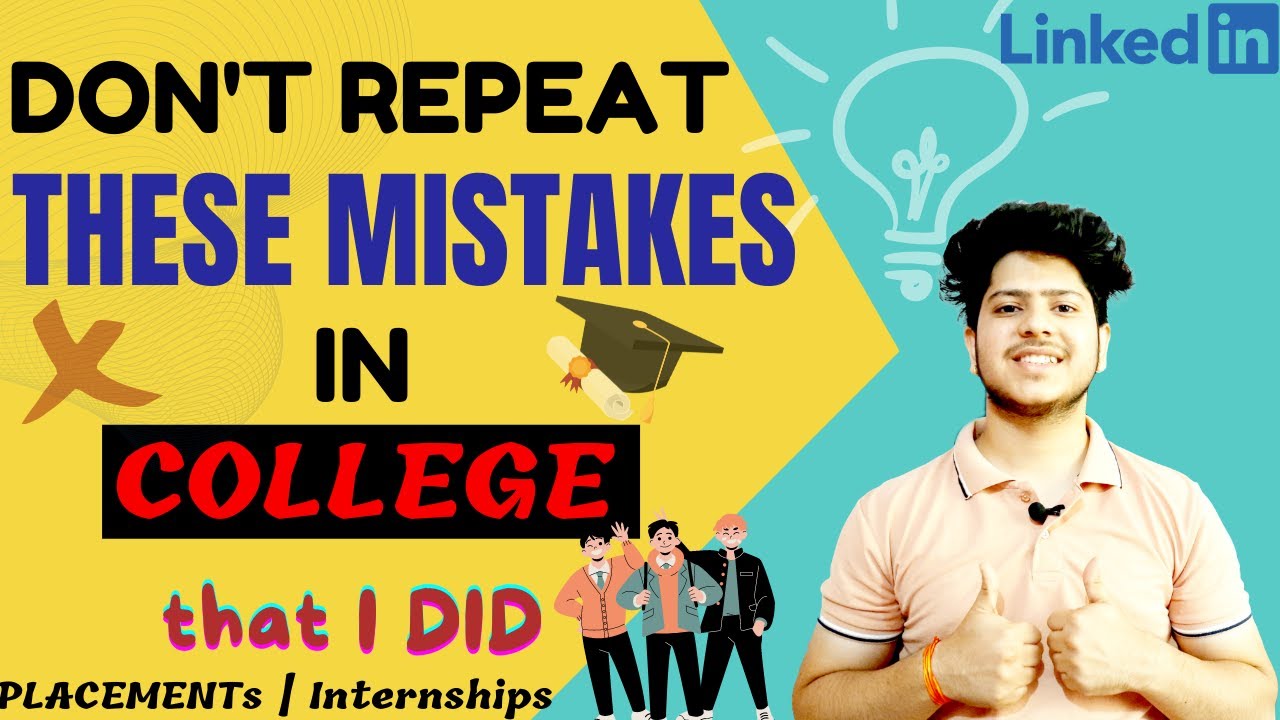 5 mistakes to avoid during college ❌| productivity and placements✅ | my experience