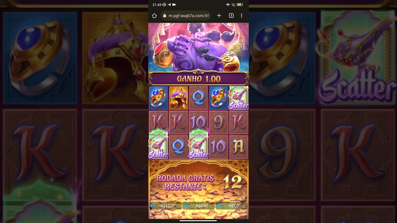 Subindo b&ocirc;nus de 10 no Genies 3 wishes. #slotpg #slots