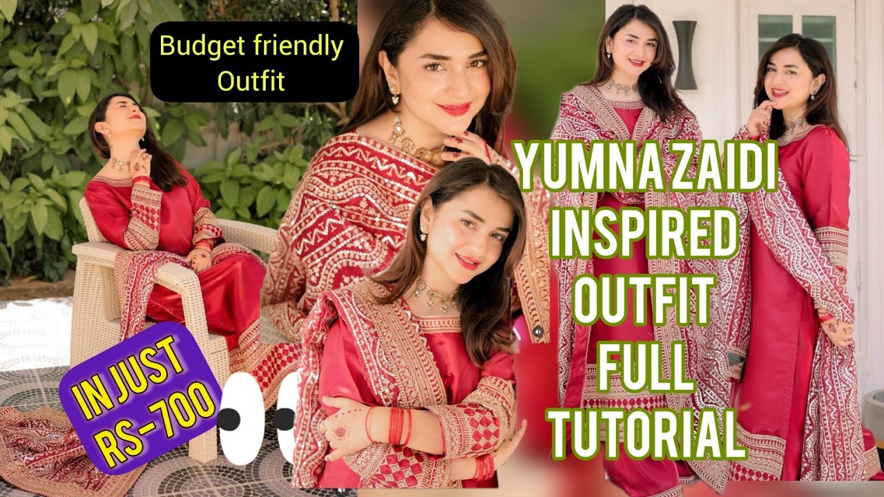 “Recreating Yumna Zaidi’s Maroon Eid Dress | Stitch With Me | Desi Glam on Budget”