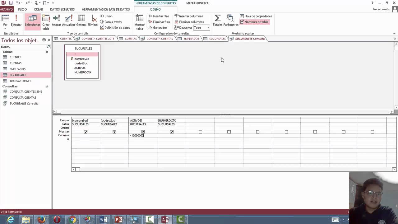 21.CREAR Y REALIZAR  CONSULTAS EN ACCESS ( VISTA DISE&Ntilde;O )