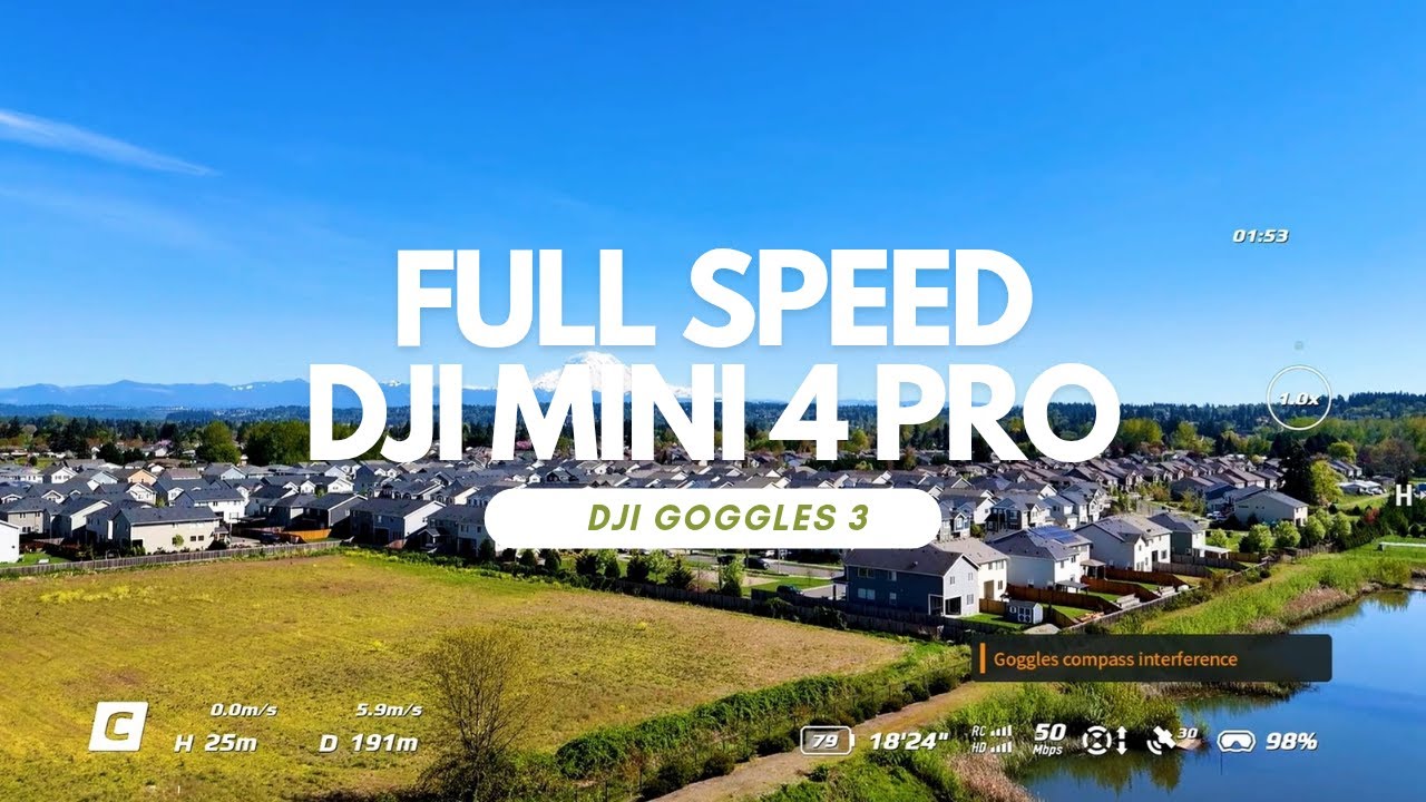 DJI MINI 4 PRO: MAXIMUM Speed Test with DJI Goggles 3 (Sport vs Normal vs Cinematic Mode)