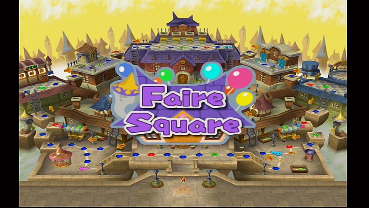 Mario Party 6 (GCN) Gameplay: Faire Square (50 Turns)