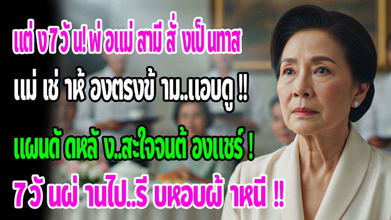ลูกสาวเพิ่งแต่ง พ่อแม่สามีย้ายมา สั่งรับใช้ทั้งบ้าน ฉันเช่าห้องตรงข้าม 7 วันพวกเขาย้ายออก