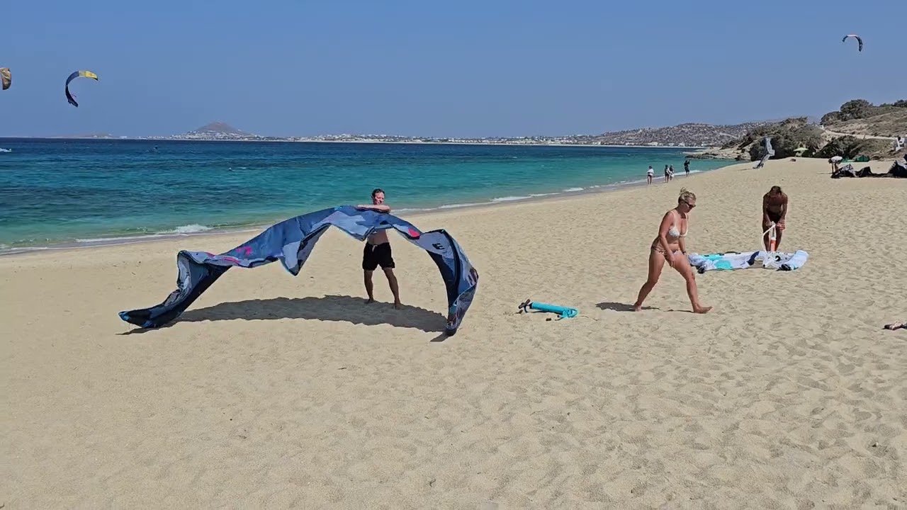 Naxos 2024 - Mikri Vigla Beach Kite Surfing Part 2