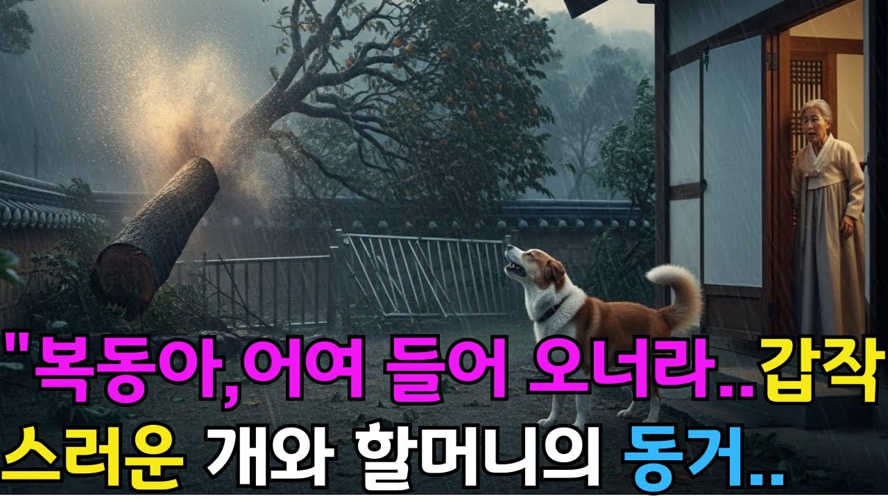 혼자 사는 할머니 집 앞에 갑자기 나타나 울부짖던 거대한 개, 그런데... | 실화바탕 | 감동실화 | 동물이야기
