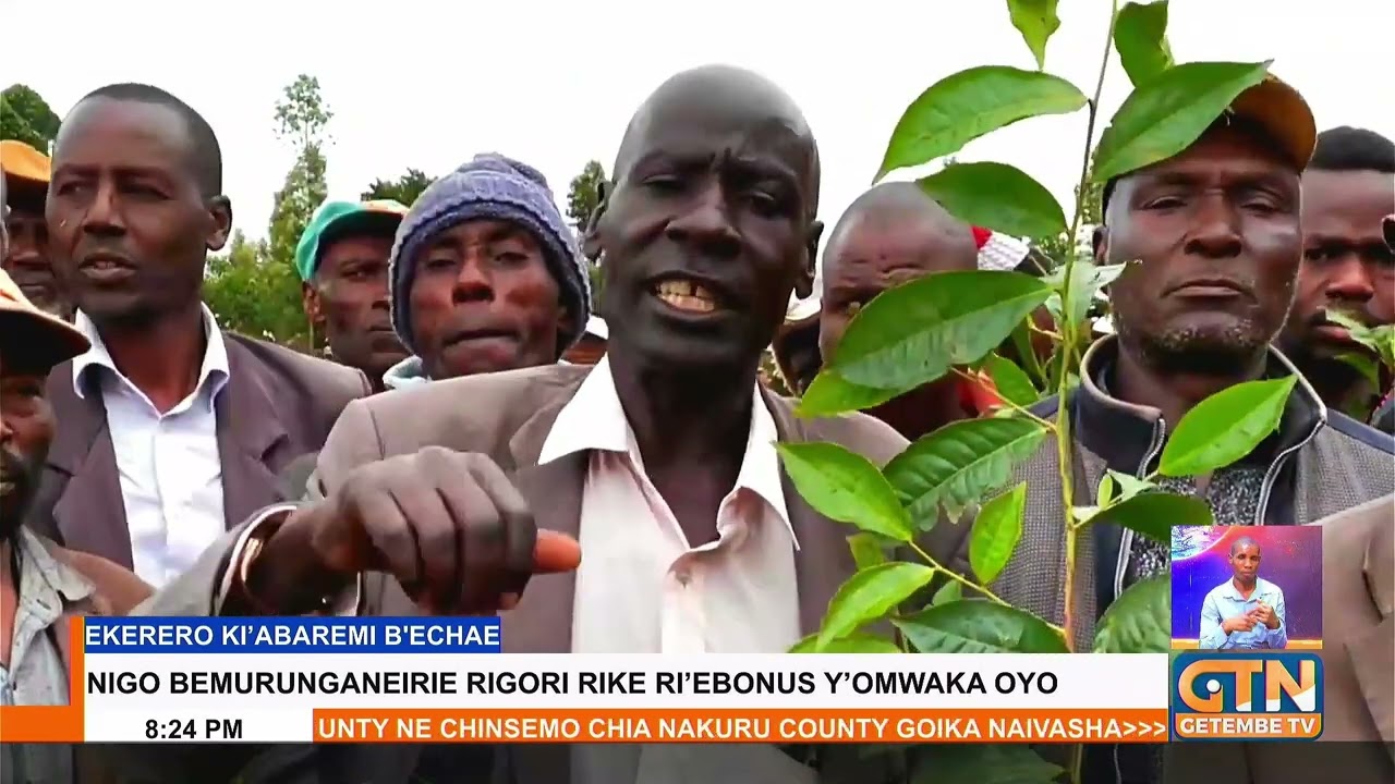 Tea farmers from Tombe Tea Factory met to show their displeasure over the 13 per kg bonus this year.
