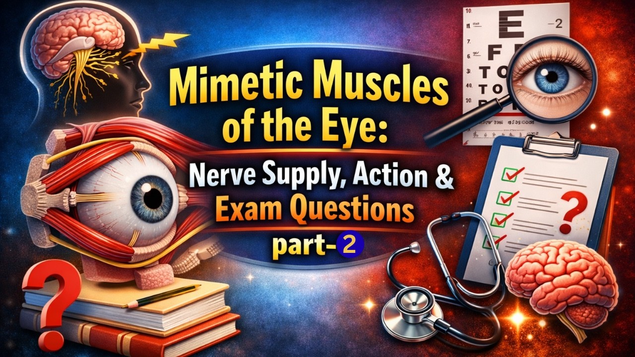 Mimetic Muscles of the Eye Nerve Supply, Action & Exam Questions part 2 #medicalexamguide