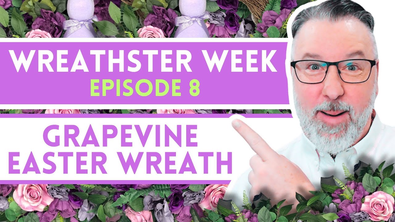 Flocked Bunny Easter Wreath - Wreathster Week Episode 8 - Easter DIY - #easter @Dave's Wreaths and Things