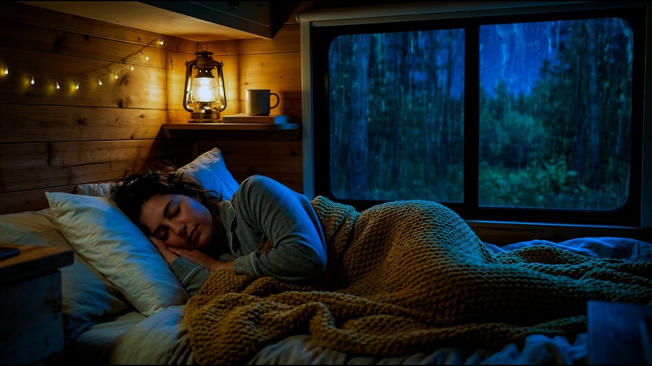 Relaxing Heavy Rain & Thunder Sounds ⛈️ Inside a Car 🚐 — Deep Sleep & Calm Night Ambience