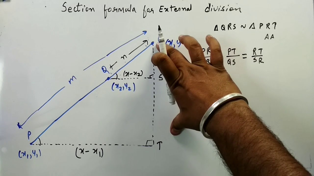 Section formula derivation for External Division for jee/NDA | Kamaldheeriya