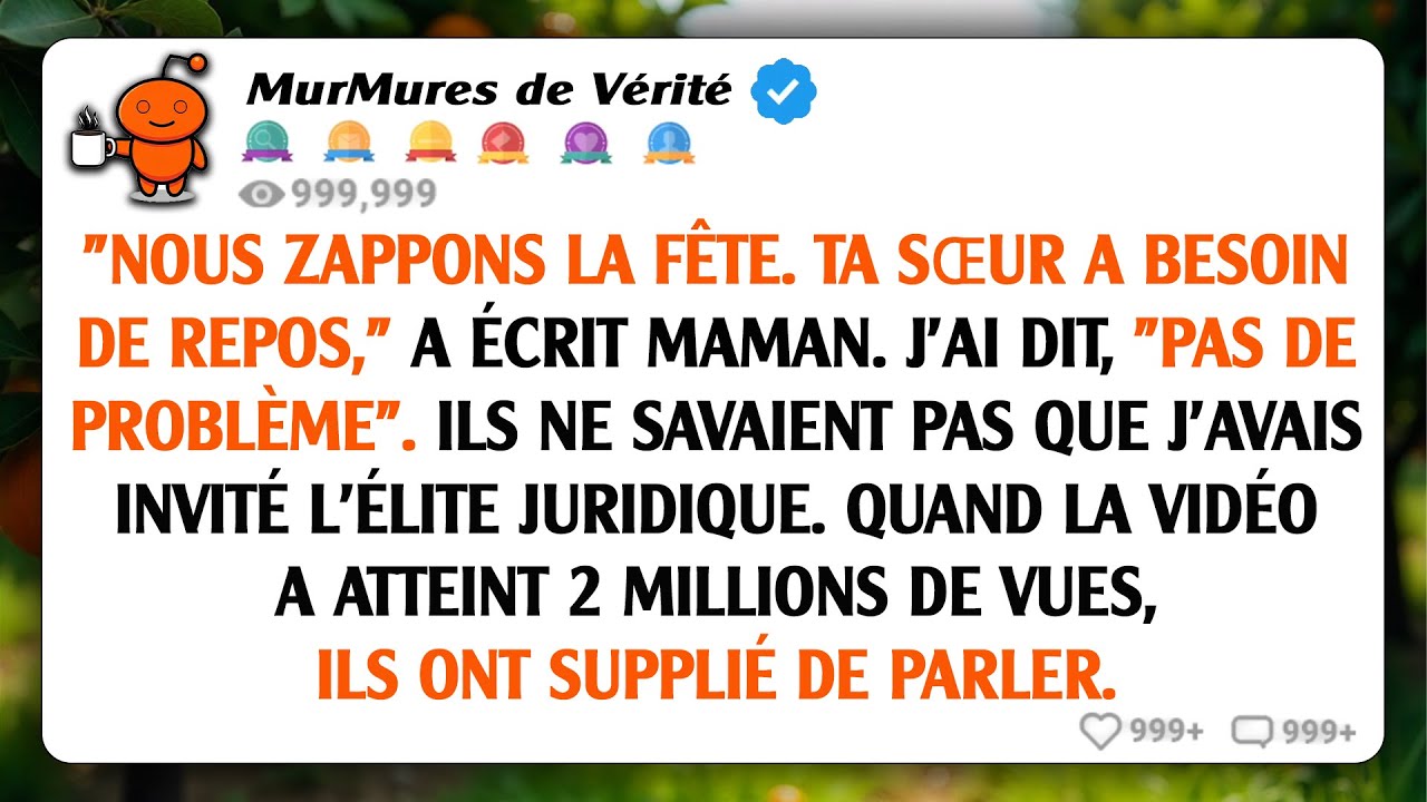 Mes parents ont séché mon gala de partenariat à 15 000 $ – alors j'ai donné leurs places aux...