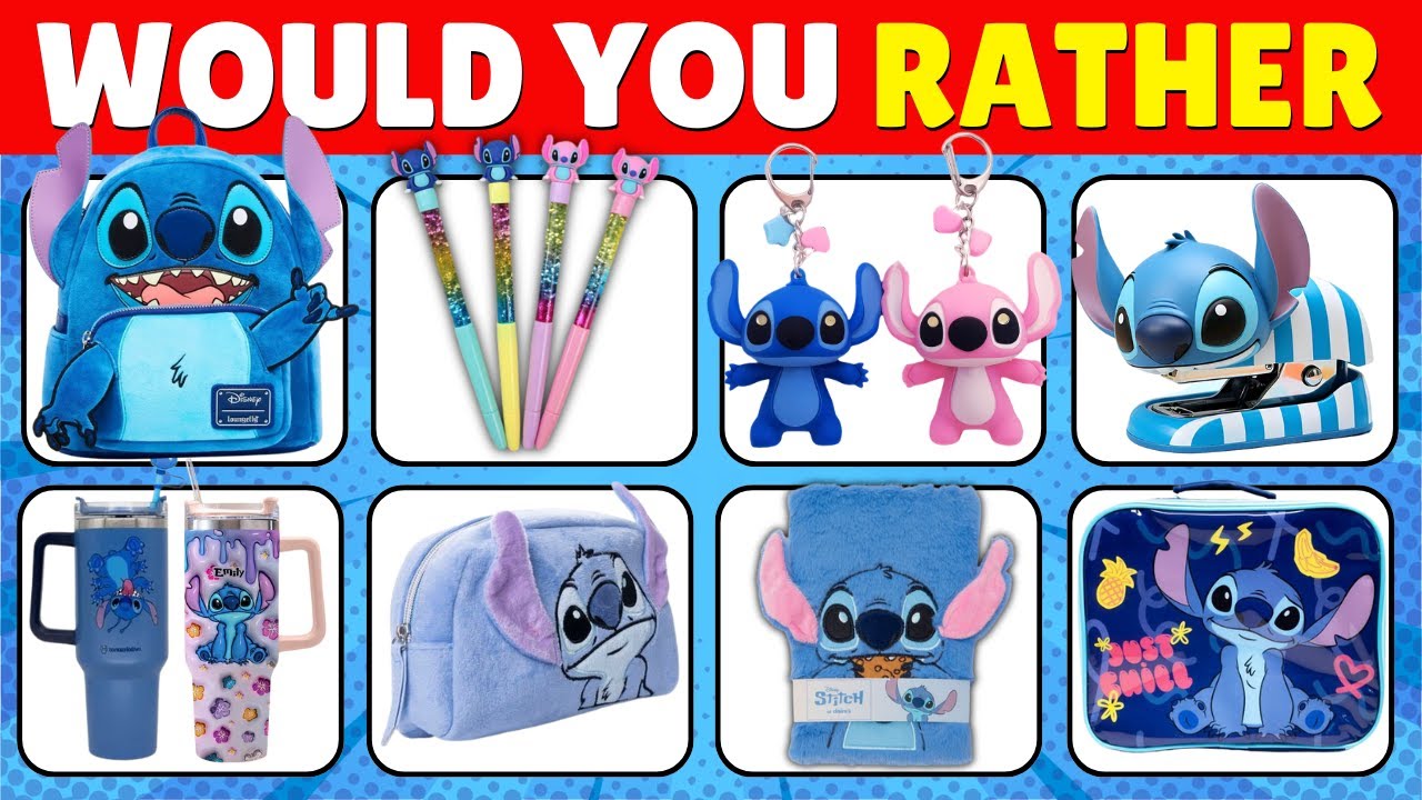 🎒Pick Your Stitch School Supplies!💙 Would You Rather Challenge!