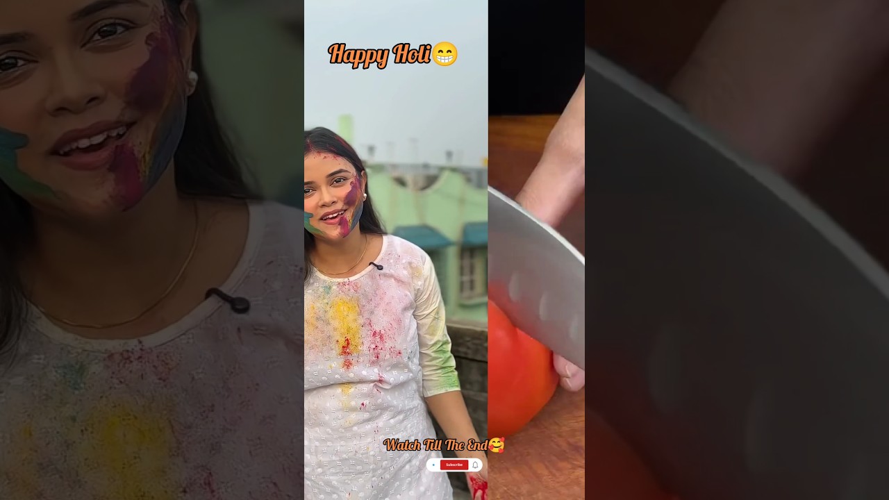 Watch The End😁 Holi Fight  ☺️ #ytshorts #holisshorts