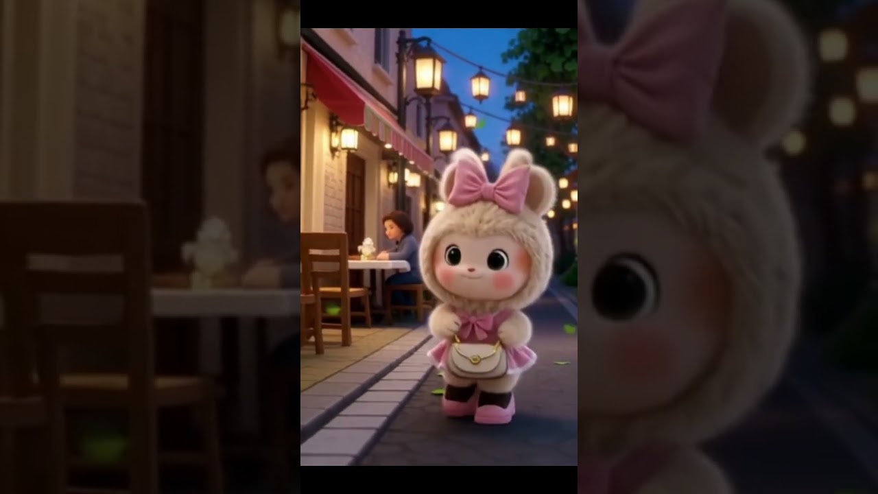 Labubu 🎀 Labubu's Fancy Night Out!🥂🌙 #labubu #fantasynight  #restoraunt