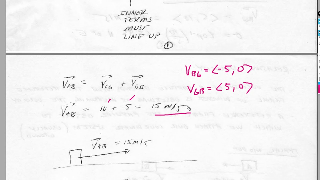 Relative Velocity Notes