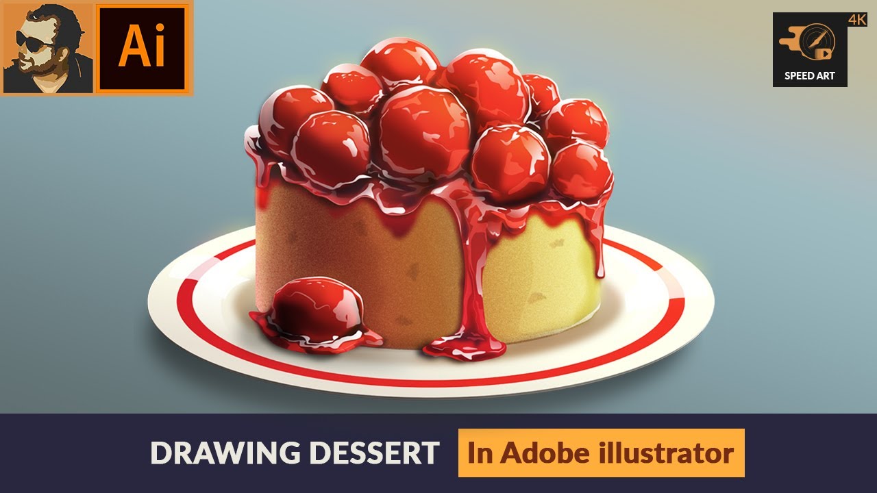 Vector Desert Artwork in Illustrator |  Speed Art