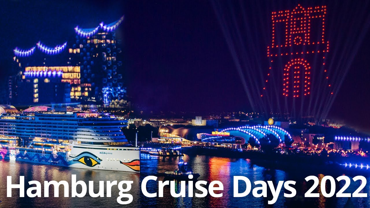 HAMBURG CRUISE DAYS PUR 2022 🌟 Blue Port  „PAS DE DEUX ON BLUE“ Licht-Inszenierung Drohnen und Musik