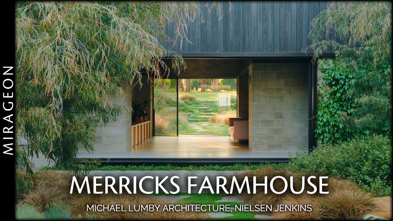 Low-Slung Roof with Deep Eaves Shelters Blockwork Home | Merricks Farmhouse