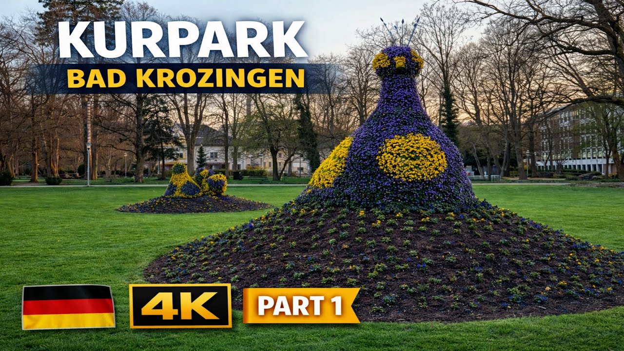 Kurpark Bad Krozingen, Germany | Relaxing Walking Tour | 4K UHD