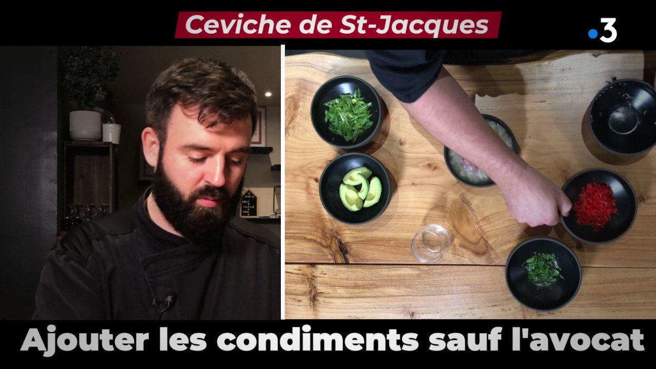 La recette du Ceviche de St-Jacques par Loïc Le Saux