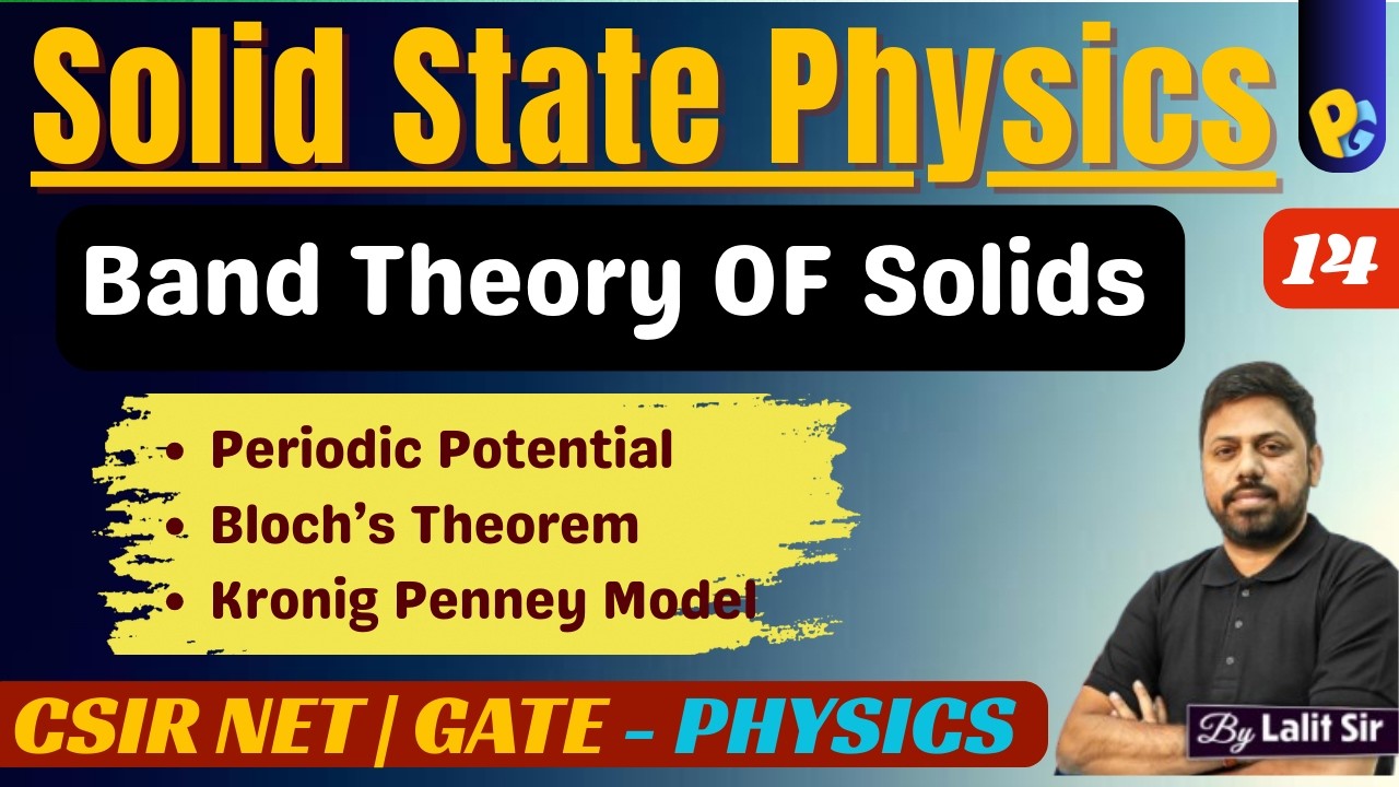 Lec 14 | Band Theory of Solids | Solid State Physics PYQs | POTENTIALG