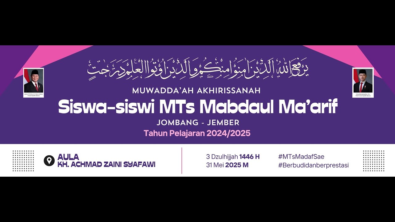 LIVE || MUWADDA'AH AKHIRISSANAH MTS MABDA'UL MA'ARIF JOMBANG - JEMBER