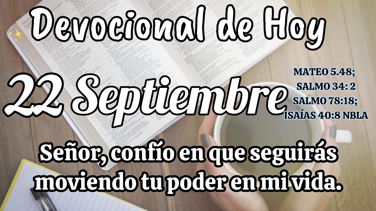 Devocional de hoy 22 Septiembre |  Devocionales cristianos | Devocionales diarios | Devocional