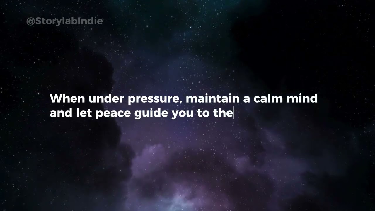 When Under Pressure, Choose Peace