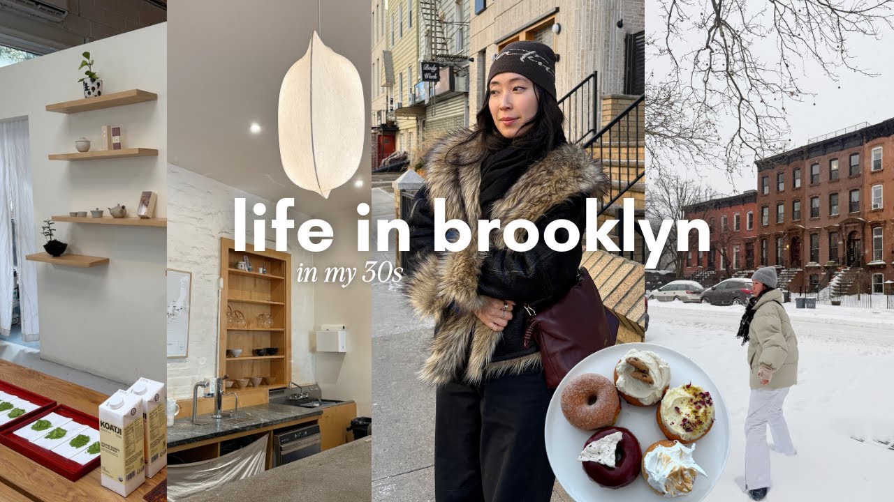 NYC Vlog | matcha class🍵, snow days, good eats, single's inferno watch party