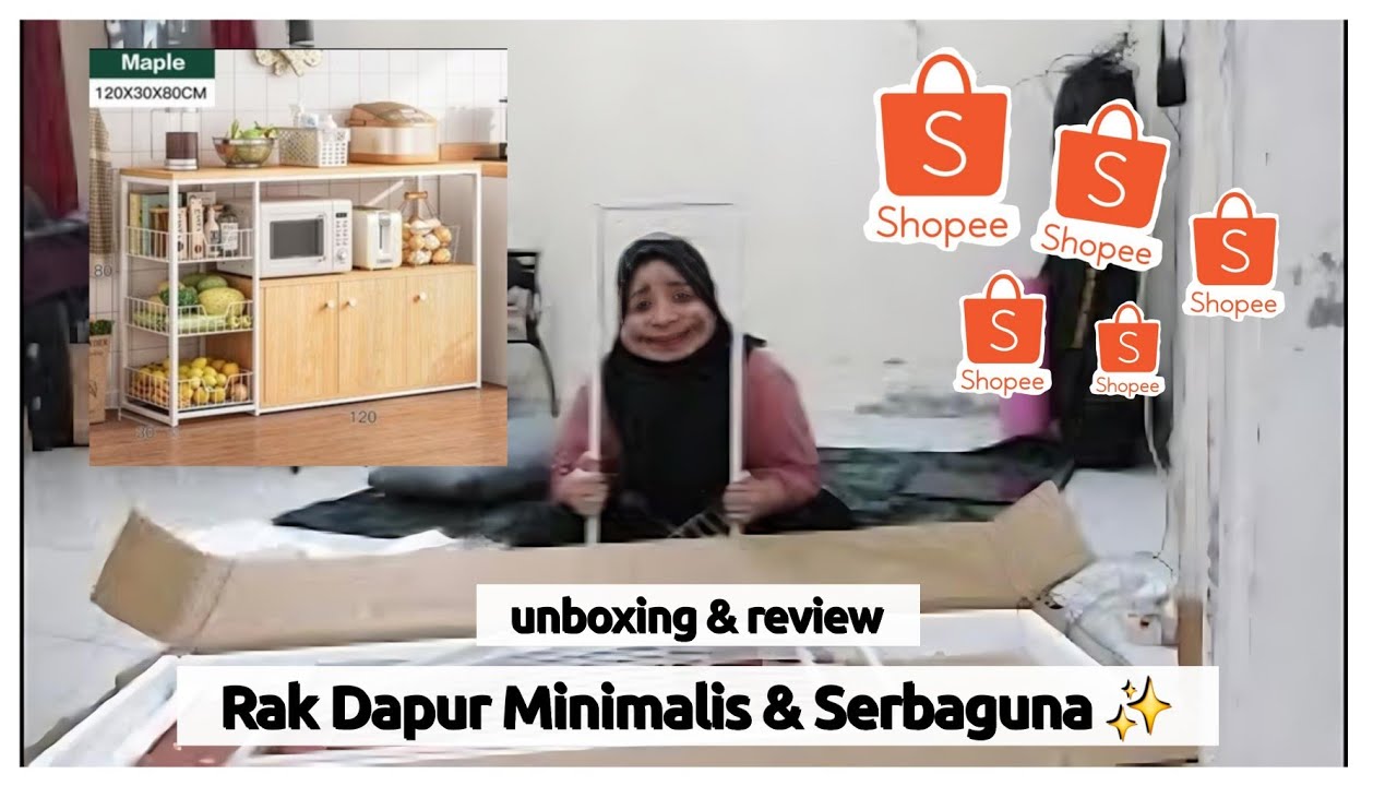 MEJA RAK DAPUR MINIMALIS ✨ | UNBOXING & REVIEW | Nuri Amaliyah