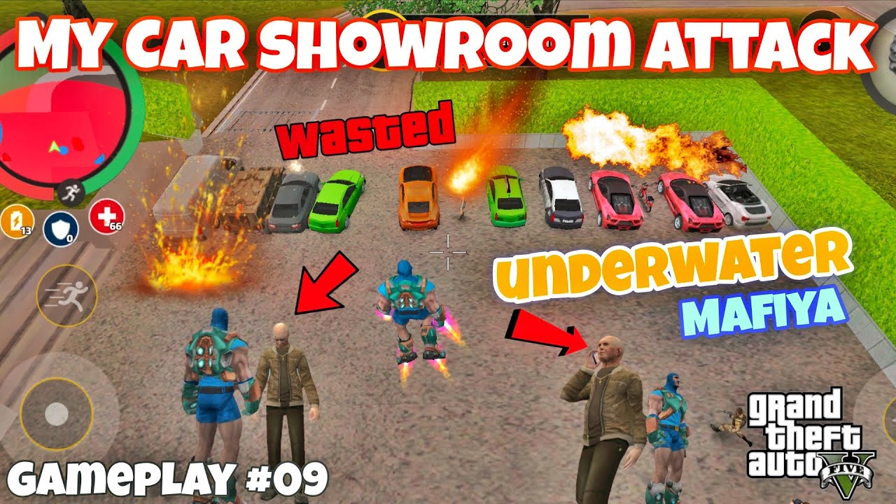 MY CAR 😱SHOWROOM ATTACK 🔥| UNDERWATER MAFIA 😰 Attack | Rope Hero Vice Town 