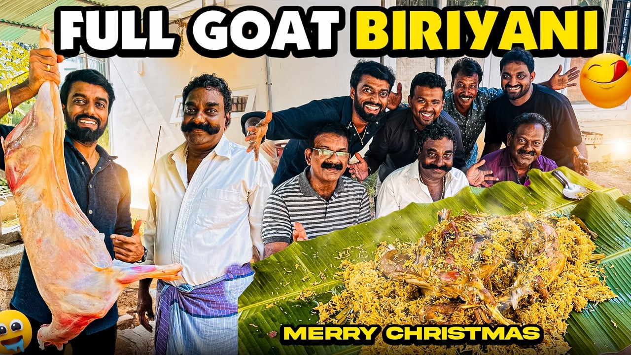 Christmas Special !! Full Goat Biryani Cooking wit Family 🔥 DAN JR VLOGS