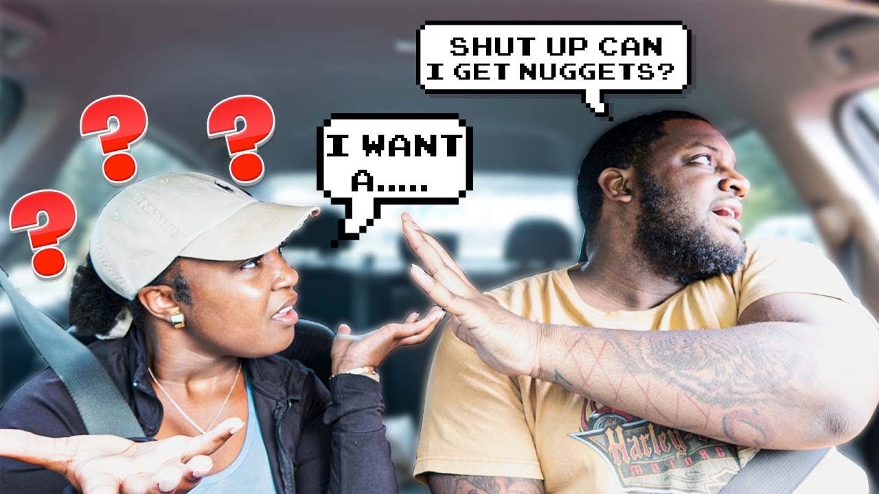 IGNORING MY GIRLFRIEND'S DRIVE THRU ORDER! *Hilarious Reaction*
