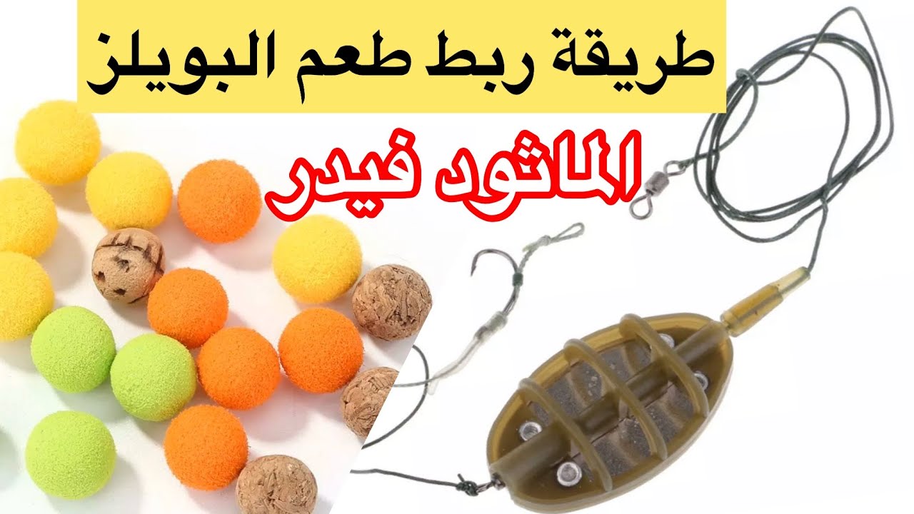 طريقة ربط طعم البويلز و الماثود فيدر لصيد الاسماك كارب شبوط جري #خليك_بالبيت