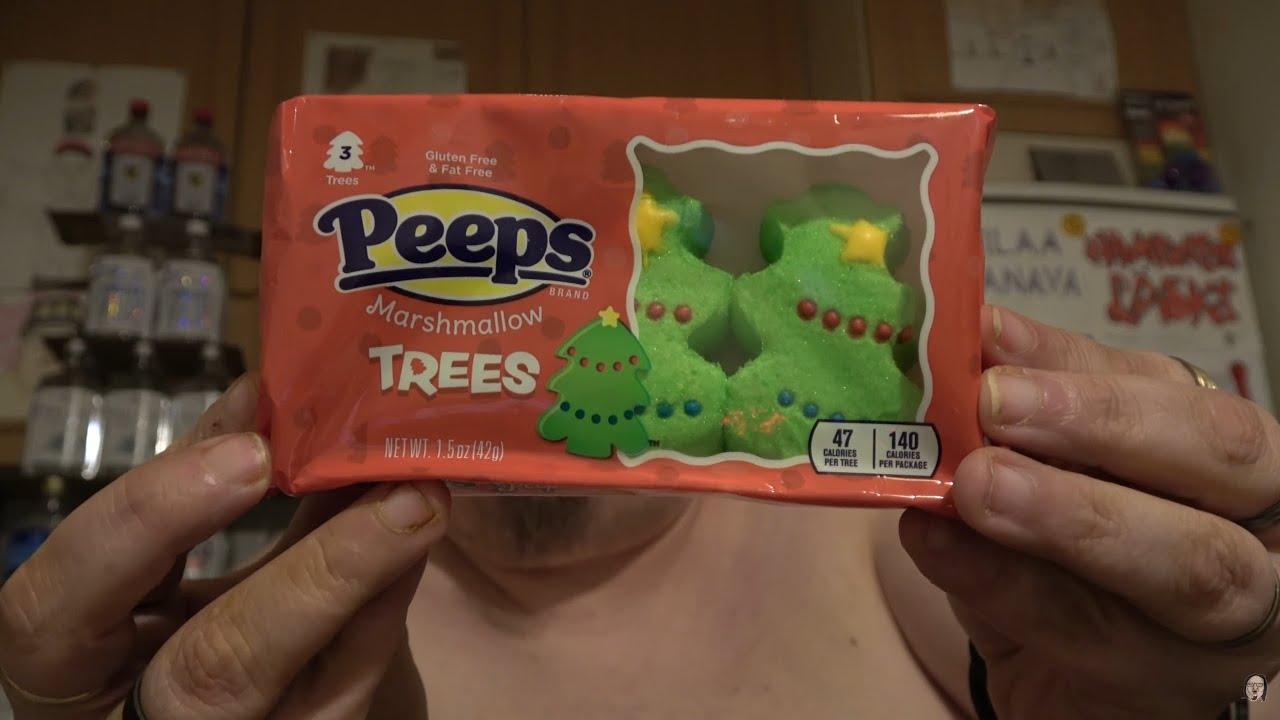 Hampaaton läski syö: Osa 4271 - Peeps Brand Marshmallow Trees