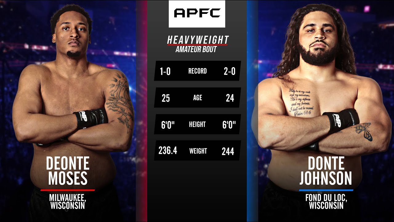 INSANE HEAVYWEIGHT HEAD KICK KO! APFC 5: Deonte Moses vs Deonte Johnson | #MMA #FULLFIGHT