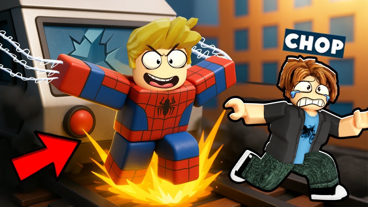 ROBLOX CHOP AND FROSTY STOP THE TRAIN WITH FULL POWER