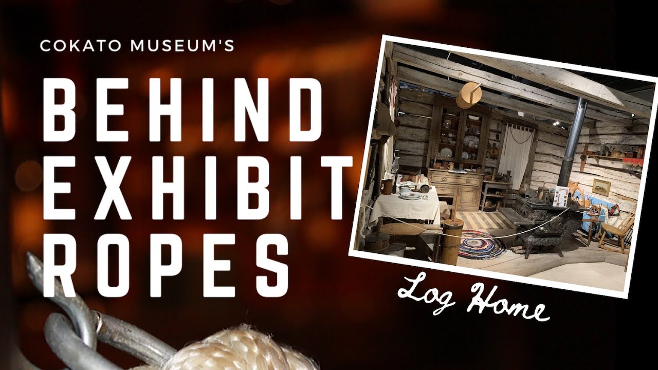 Behind Exhibit Ropes: Log Home
