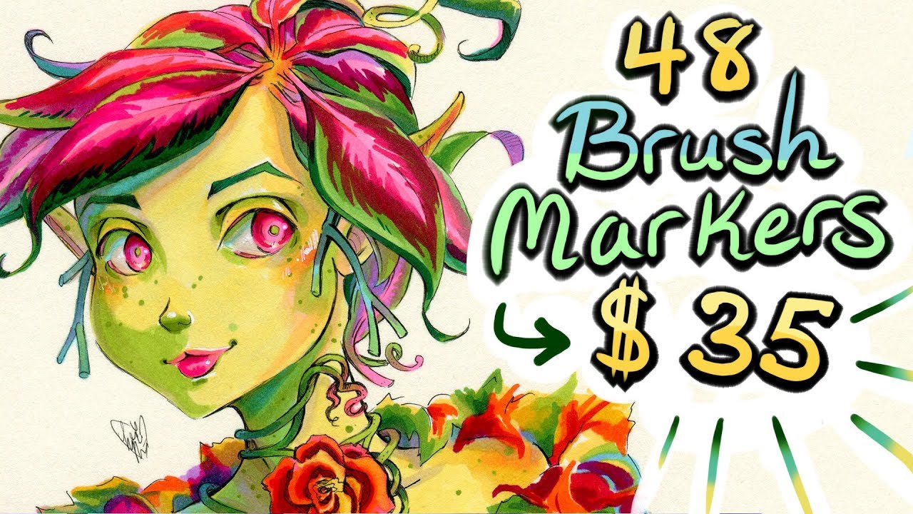 Ridiculously CHEAP High Quality Alcohol Based Markers! (Brush Tip! 48 Ct. Set!)