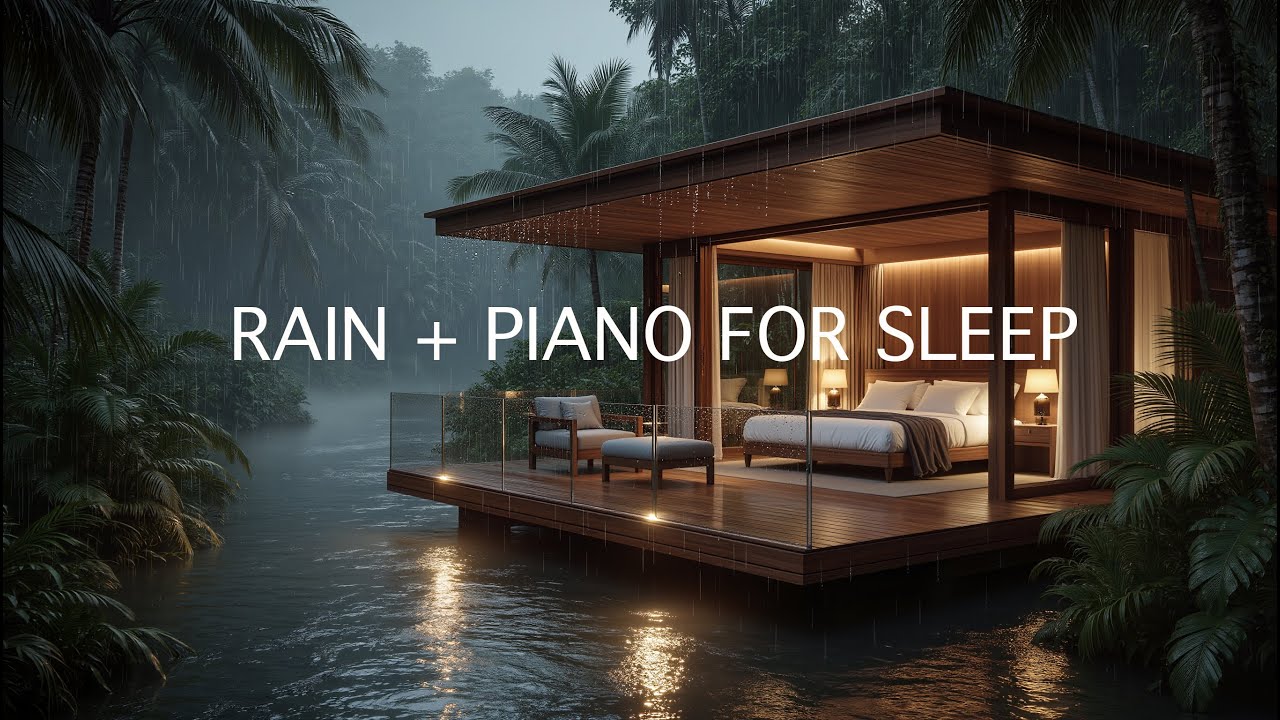 YOU WILL FALL ASLEEP FAST 🌧️ DEEP SLEEP RAIN + PIANO | Insomnia Relief (3+ HOURS)