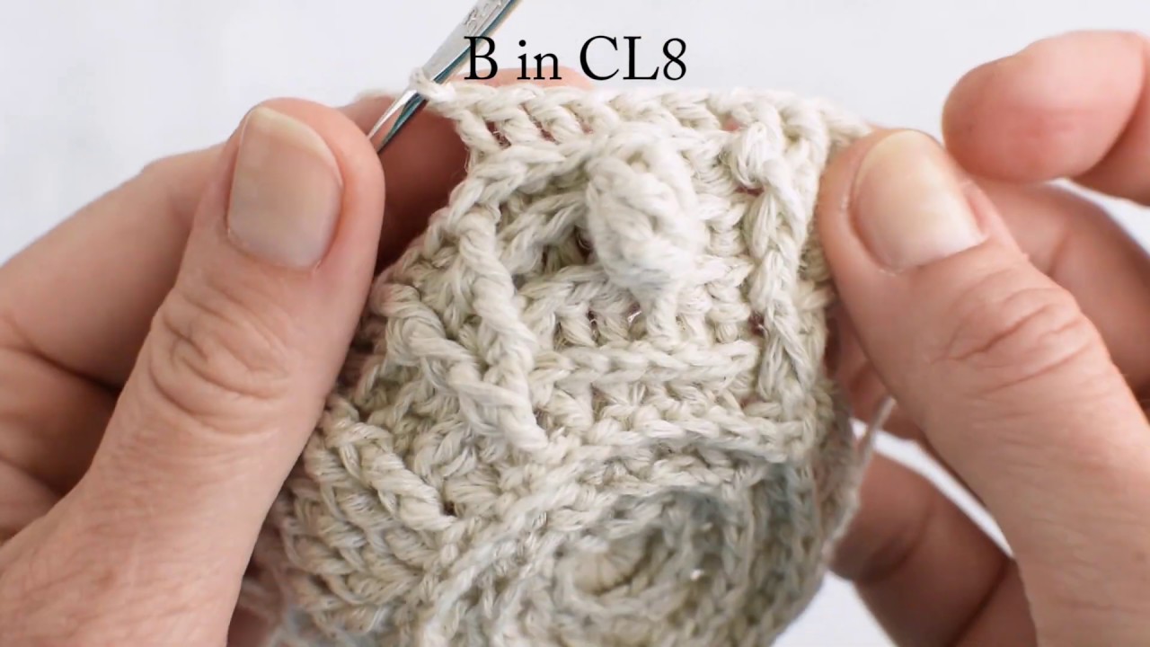 Embossed Crochet Stitches: FPdc, BPdc, bobble.