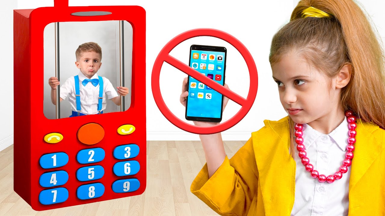 Mobile Phone Jail with Eva and Little brother for kids
