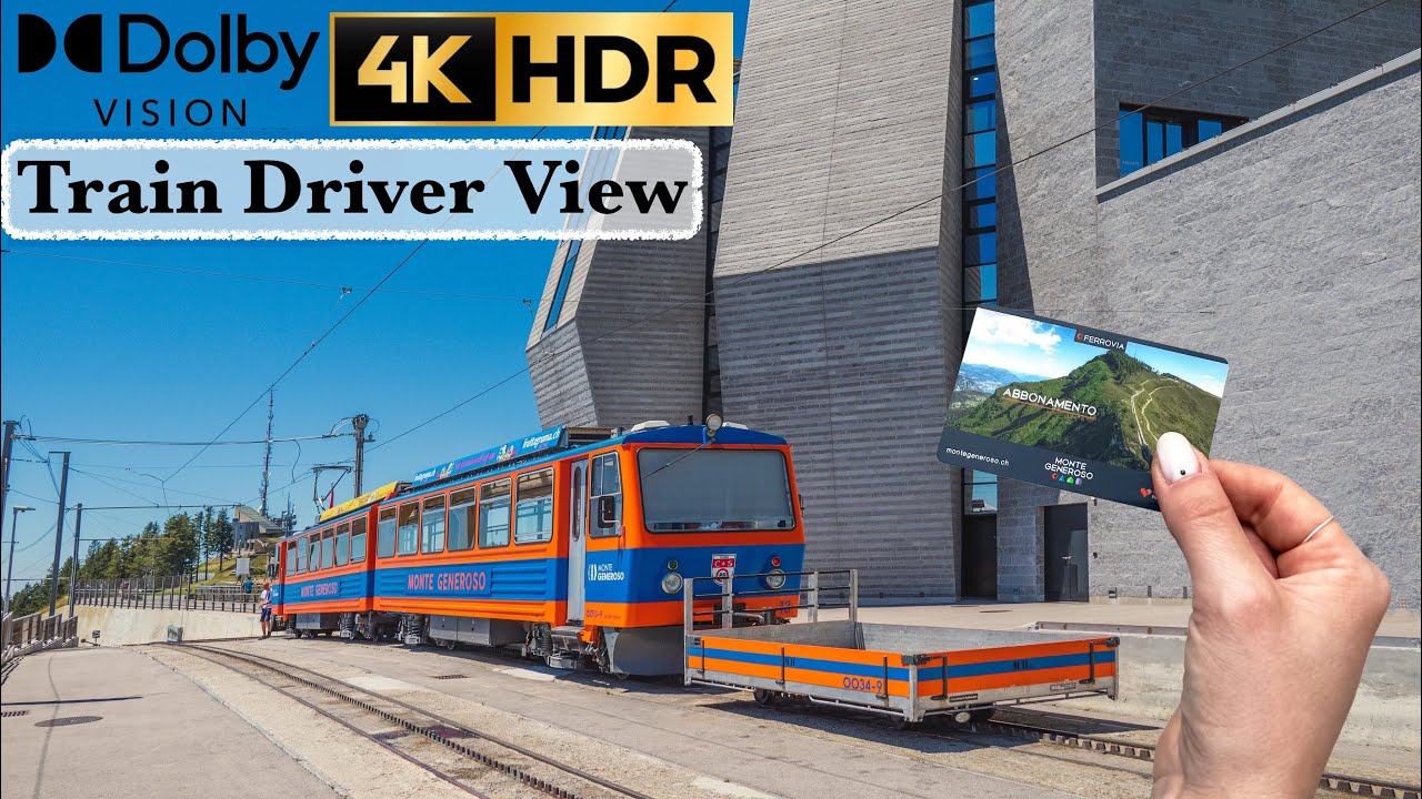 Train Cab ride - Monte Generoso Bahn Railway, Switzerland | Driver view | 4K 60fps HDR video
